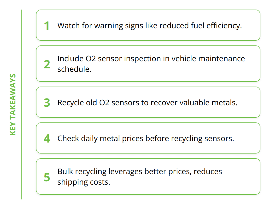 Key Takeaways - O2 Sensors Recycling Guide [Beginner's Guide]